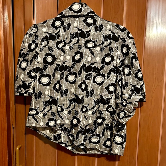 Unbranded custom made Print Button Down short sleeve shirt asymmetrical medium - Picture 4 of 5